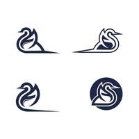 fåglar och svälja duva logotyp design och vektor djur vingar och flygande fågel