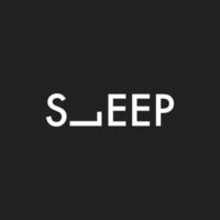 sömn bokstäver ikon vektor illustration design på svart bakgrund