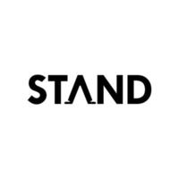 das standlogo-vektordesign vektor