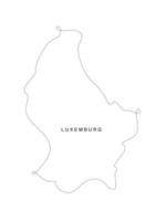 linjekonst luxemburg karta. europakarta med kontinuerlig linje. vektor illustration. enda kontur.
