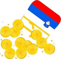 slovenien vektor handritad flagga, eur