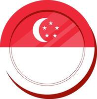 singapore vektor handritad flagga, singapore dollar