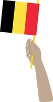 Belgien vektor handritad flagga, eur