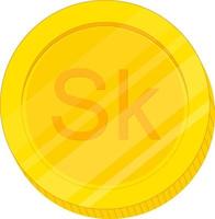 Slovakien vektor handritad flagga, slovakiska koruna