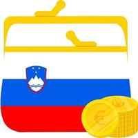 slovenien vektor handritad flagga, eur