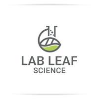 Laborblatt-Logo-Design-Vektor. für die Wissenschaft vektor