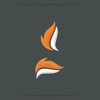 logotyp design fox fire vektor