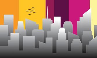 urban stadsbild siluett bakgrundsmall för banner eller affisch vektor