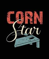 Cornhole Vintage T-Shirt-Design. vektor