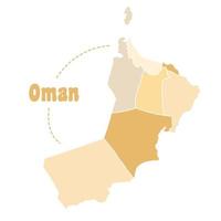 Oman Regionen Naher Osten Vektor