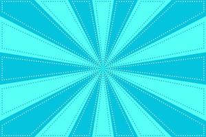 blauer Sunburst-Musterhintergrund. Strahlenradialstern mit Rückstichart. Vektor-Illustration