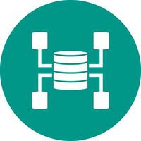 Data Warehouse-Kreis-Hintergrundsymbol vektor