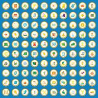 100 pengar och rikedom ikoner som tecknad vektor