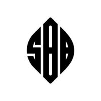 sbb-Kreisbuchstaben-Logo-Design mit Kreis- und Ellipsenform. sbb ellipsenbuchstaben mit typografischem stil. Die drei Initialen bilden ein Kreislogo. sbb-Kreis-Emblem abstrakter Monogramm-Buchstaben-Markierungsvektor. vektor