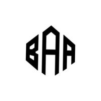 baa-Buchstaben-Logo-Design mit Polygonform. baa polygon und würfelform logo design. baa Sechseck-Vektor-Logo-Vorlage in weißen und schwarzen Farben. baa monogramm, geschäfts- und immobilienlogo. vektor