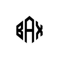 bax bokstavslogotypdesign med polygonform. bax polygon och kubform logotypdesign. bax hexagon vektor logotyp mall vita och svarta färger. bax monogram, affärs- och fastighetslogotyp.