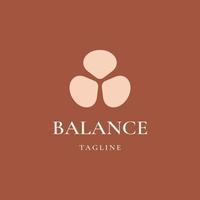 Stone Rock Balance Logo Spa Wellness Vektor Kreis Illustration Design, Zen-Logo.