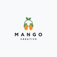 mango logotyp ikon platt formgivningsmall vektor