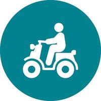 Reiten Scooter Kreis Hintergrundsymbol vektor