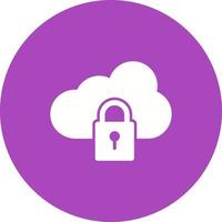 sicheres Cloud-Kreis-Hintergrundsymbol vektor