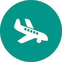 Landung Flugzeug Kreis Hintergrundsymbol vektor