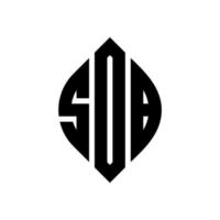 sdb-Kreisbuchstaben-Logo-Design mit Kreis- und Ellipsenform. sdb-Ellipsenbuchstaben mit typografischem Stil. Die drei Initialen bilden ein Kreislogo. sdb-Kreis-Emblem abstrakter Monogramm-Buchstaben-Markierungsvektor. vektor