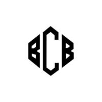 bcb-Buchstaben-Logo-Design mit Polygonform. bcb-polygon- und würfelform-logo-design. bcb Hexagon-Vektor-Logo-Vorlage in weißen und schwarzen Farben. bcb-monogramm, geschäfts- und immobilienlogo. vektor