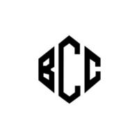 bcc-Buchstaben-Logo-Design mit Polygonform. bcc-polygon- und würfelform-logo-design. bcc Hexagon-Vektor-Logo-Vorlage in weißen und schwarzen Farben. bcc-monogramm, geschäfts- und immobilienlogo. vektor