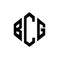 bcg bokstavslogotypdesign med polygonform. bcg polygon och kubform logotypdesign. bcg hexagon vektor logotyp mall vita och svarta färger. bcg monogram, affärs- och fastighetslogotyp.