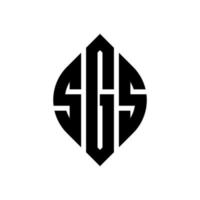 sgs-Kreisbuchstabe-Logo-Design mit Kreis- und Ellipsenform. sgs-ellipsenbuchstaben mit typografischem stil. Die drei Initialen bilden ein Kreislogo. Sgs-Kreis-Emblem abstrakter Monogramm-Buchstaben-Markierungsvektor. vektor