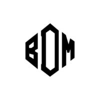 Bdm-Brief-Logo-Design mit Polygonform. Bdm-Polygon- und Würfelform-Logo-Design. Bdm-Sechseck-Vektor-Logo-Vorlage in weißen und schwarzen Farben. bdm-monogramm, geschäfts- und immobilienlogo. vektor