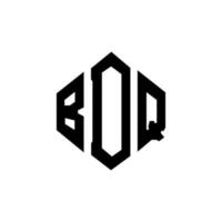 bdq-Brief-Logo-Design mit Polygonform. bdq-Polygon- und Würfelform-Logo-Design. Bdq Sechseck-Vektor-Logo-Vorlage in weißen und schwarzen Farben. bdq-monogramm, geschäfts- und immobilienlogo. vektor