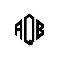 aqb-Buchstaben-Logo-Design mit Polygonform. aqb Polygon- und Würfelform-Logo-Design. aqb Sechseck-Vektor-Logo-Vorlage in weißen und schwarzen Farben. aqb-monogramm, geschäfts- und immobilienlogo. vektor