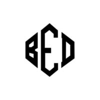 bec-Buchstaben-Logo-Design mit Polygonform. bec Logo-Design in Polygon- und Würfelform. bec Sechseck-Vektor-Logo-Vorlage in weißen und schwarzen Farben. bec monogramm, geschäfts- und immobilienlogo. vektor