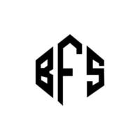 bfs-Brief-Logo-Design mit Polygonform. bfs Logo-Design in Polygon- und Würfelform. bfs Sechseck-Vektor-Logo-Vorlage in weißen und schwarzen Farben. bfs monogramm, geschäfts- und immobilienlogo. vektor
