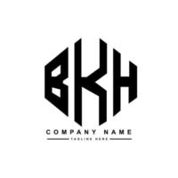 bkh-Buchstaben-Logo-Design mit Polygonform. bkh-polygon- und würfelform-logo-design. bkh Sechseck-Vektor-Logo-Vorlage in weißen und schwarzen Farben. bkh-monogramm, geschäfts- und immobilienlogo. vektor