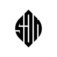 sjm cirkel bokstavslogotyp design med cirkel och ellipsform. sjm ellipsbokstäver med typografisk stil. de tre initialerna bildar en cirkellogotyp. sjm cirkel emblem abstrakt monogram bokstav märke vektor. vektor