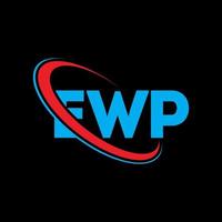 ewp-Logo. ewp-Brief. ewp-Brief-Logo-Design. Initialen ewp-Logo verbunden mit Kreis und Monogramm-Logo in Großbuchstaben. ewp-Typografie für Technologie-, Geschäfts- und Immobilienmarke. vektor