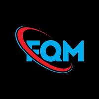 fqm logotyp. fqm brev. fqm bokstavslogotypdesign. initialer fqm logotyp länkad med cirkel och versaler monogram logotyp. fqm typografi för teknik, företag och fastighetsmärke. vektor