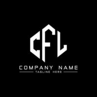 cfl-Brief-Logo-Design mit Polygonform. cfl Polygon- und Würfelform-Logo-Design. cfl Sechseck-Vektor-Logo-Vorlage in weißen und schwarzen Farben. cfl-monogramm, geschäfts- und immobilienlogo. vektor