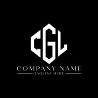 cgl-Buchstaben-Logo-Design mit Polygonform. cgl Polygon- und Würfelform-Logo-Design. Cgl Sechseck-Vektor-Logo-Vorlage in weißen und schwarzen Farben. cgl-monogramm, geschäfts- und immobilienlogo. vektor