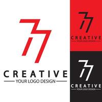logotyp design nummer 77 bild vektorillustration vektor