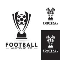 fotboll eller fotboll mästerskap trofé logotyp design vektor ikon template.champions fotboll trofé för vinnare award