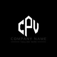 CPV-Brief-Logo-Design mit Polygonform. cpv-polygon- und würfelform-logo-design. Cpv Hexagon-Vektor-Logo-Vorlage in weißen und schwarzen Farben. cpv-monogramm, geschäfts- und immobilienlogo. vektor