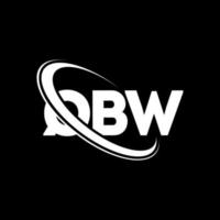 qbw logotyp. qbw bokstav. qbw bokstavslogotypdesign. initialer qbw logotyp länkad med cirkel och versaler monogram logotyp. qbw typografi för teknik, affärs- och fastighetsmärke. vektor