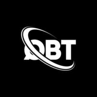 qbt-Logo. qbt-Brief. qbt-Buchstaben-Logo-Design. Initialen qbt-Logo verbunden mit Kreis und Monogramm-Logo in Großbuchstaben. qbt-typografie für technologie-, geschäfts- und immobilienmarke. vektor