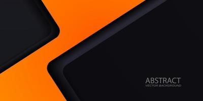 cooles Design orange Dreieck geometrischer Vektor Hintergrundüberlappungsschicht auf schwarzem Raum für Text und Hintergrund. eps10-Vektor