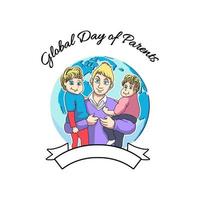 global dag för föräldrar illustration vektordesign vektor