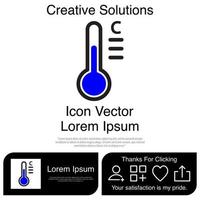 Thermometer-Symbol eps 10 vektor