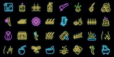 Symbol Umrissvektor für Wachstherapie. Haarentfernungsvektor Neon vektor